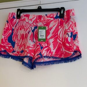 Lilly Pulitzer Tiki Pink and Blue Cocoa Shorts